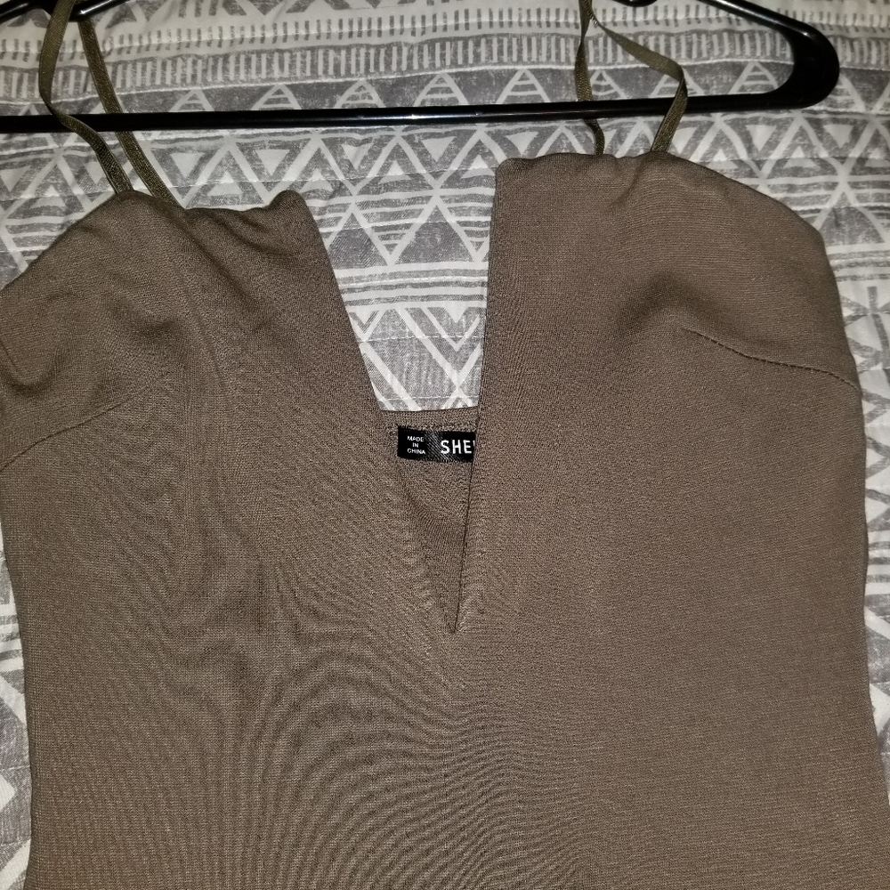 Sexy tan slim fit dress